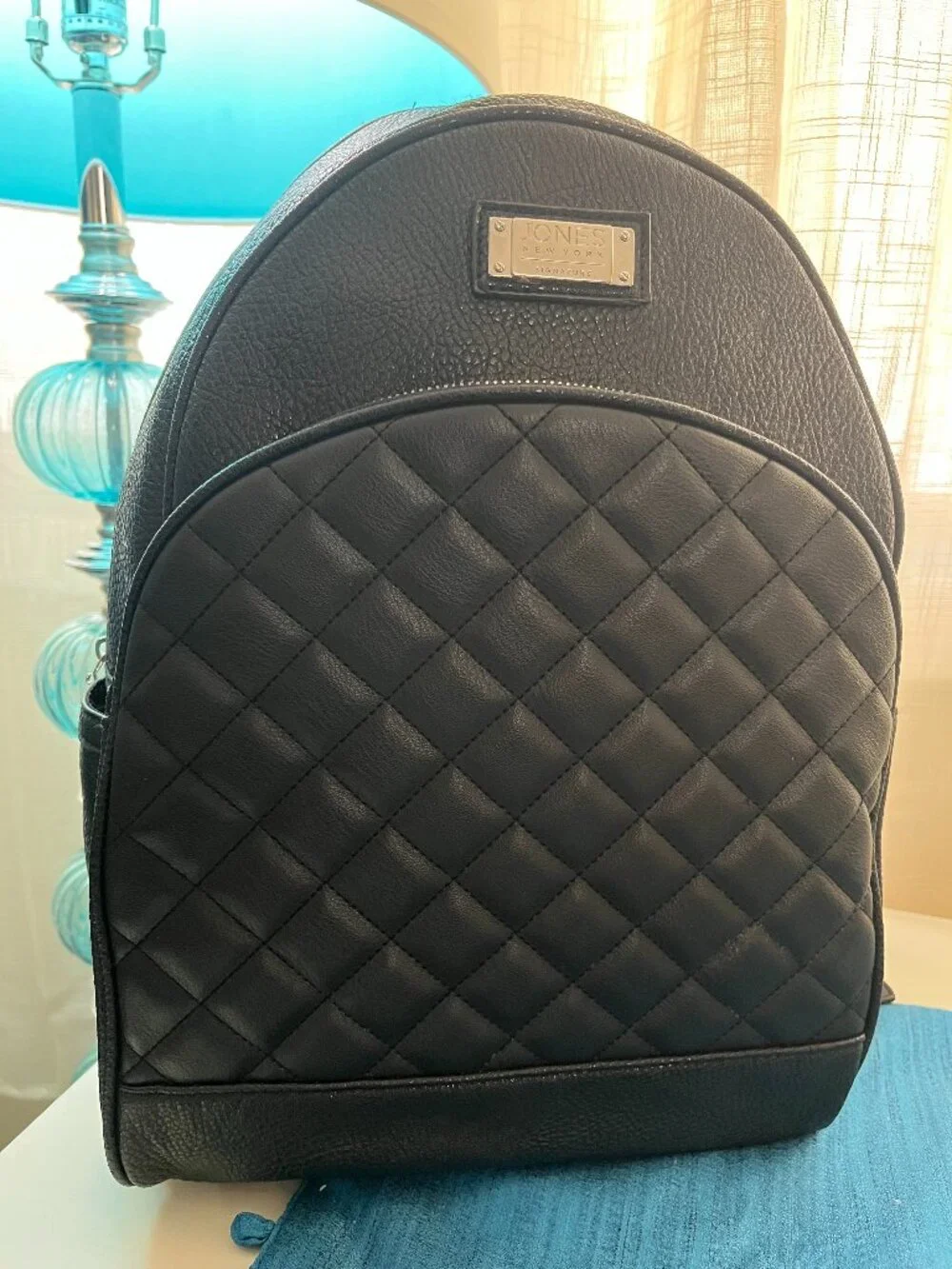 Black Leather Jones New York Backpack